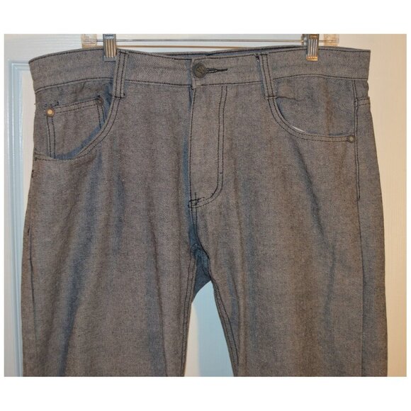 "Hova 36" by Jeanetix Blue-Gray Capri Decorated Pocket Women's Denim Jeans Sz 36 - Picture 2 of 5